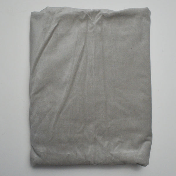Gray Velvety Woven Upholstery Fabric - 60" x 70"