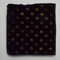 Black + Copper Dots Velvety Knit Fabric - 29" x 42"
