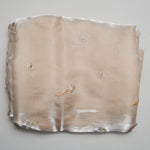 Light Peach Embroidered + Shiny Sheer Woven Fabric - 54" x 160"