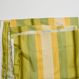 Green + Yellow Striped Midweight Woven Cotton Fabric - 56" x 120"