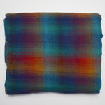 Dark Rainbow Plaid Flannel Woven Fabric - 42" x 104"