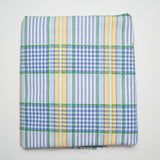 Blue, Green + Yellow Plaid Woven Fabric - 56" x 136"