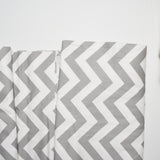 Gray + White Chevron Woven Canvas Fabric - 56" x 144"