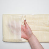 Light Yellow Sheer Striped Fabric - 46" x 314"