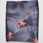 Gray + Pink Floral Digital Print Mood Woven Fabric - 56" x 108"