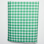 Green Gingham Woven Synthetic Fabric - 50" x 160"
