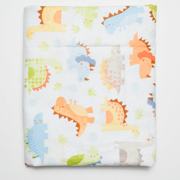 Dinosaur Quilting Weight Woven Fabric - 48" x 50"