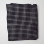 Black Grid Shirt Weight Woven Fabric - 38" x 64"