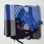 Black + Blue Woven Fabric - 9" x 70"