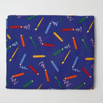 Pencil + Paintbrush Print QWW Fabric - 25" x 140"