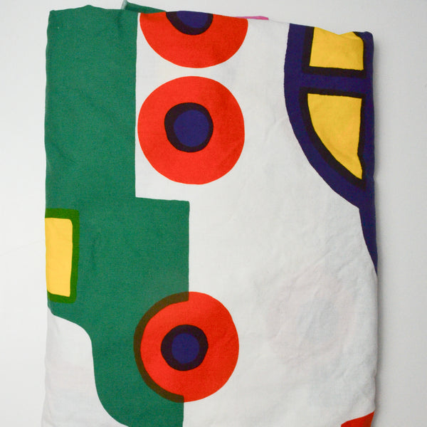 Car Print Colorful Marimekko Woven Fabric - 50" x 120"