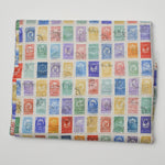 Postage Stamp Patterned Quilting Weight Woven Fabric - 44" x 76"