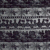 Black Sheer + Sparkly Halloween Fabric - 22" x 36"