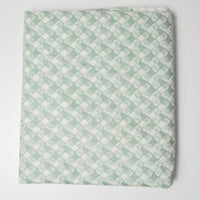 Green + White Basket Stencil Waverly Woven Drapery Fabric - 44" x 144"