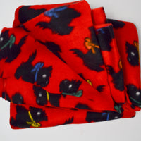 Scottie Dog Fleece Fabric - 64" x 100"