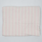 Pink + White Striped Textured Pattern Midweight Woven Fabric - 50" x 62"