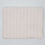 Pink + White Striped Textured Pattern Midweight Woven Fabric - 50" x 62"