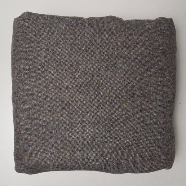 Gray Colorful Slub Woolly Woven Fabric - 62" x 120"