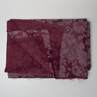 Burgundy + Mauve Floral Coated Woven Fabric - 44" x 96"