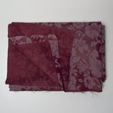 Burgundy + Mauve Floral Coated Woven Fabric - 44" x 96"