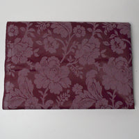 Burgundy + Mauve Floral Coated Woven Fabric - 44" x 96"