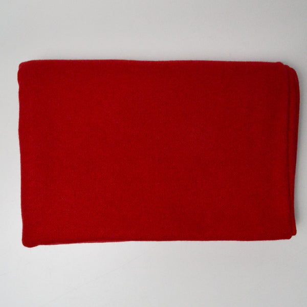 Bright Red Woolly Woven Fabric - 44" x 60"