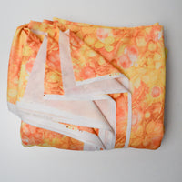 Orange + Yellow Floral Polyester Fabric - 64" x 320"