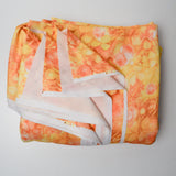 Orange + Yellow Floral Polyester Fabric - 64" x 320"