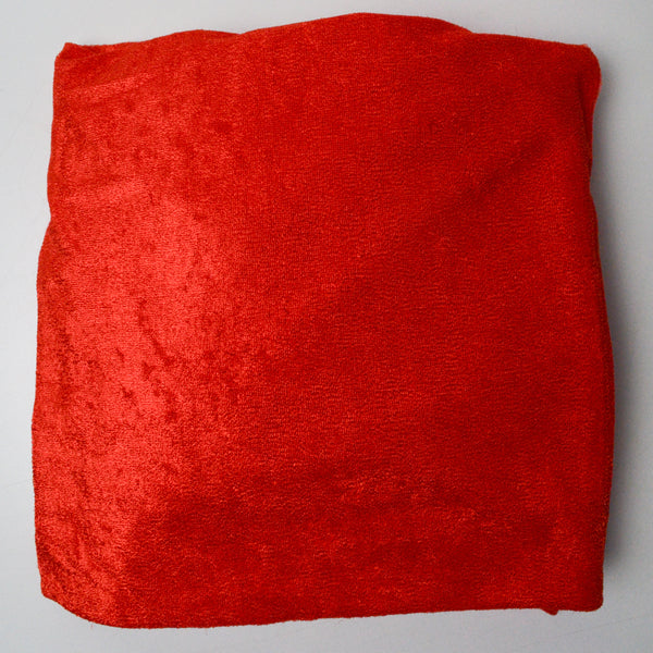 Red Shiny Looped Surface Terry Knit Fabric - 60" x 92"