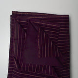 Purple-Brown + Mauve Stripes Stiff Corduroy Fabric - 54" x 120"