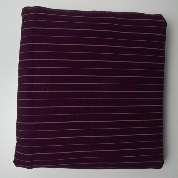 Purple-Brown + Mauve Stripes Stiff Corduroy Fabric - 54" x 120"