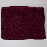 Reddish-Pink Leopard Pattern Chenille Woven Fabric - 37" x 44"