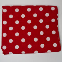 Red + White Dot Print Woven Fabric - 46" x 108"