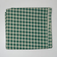 Green + White Plaid Print Quilting Weight Woven Fabric - 46" x 82"