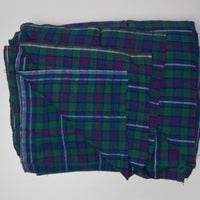 Green Plaid Flannel Woven Fabric - 44" x 132"