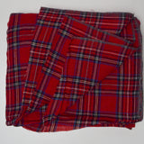 Red Plaid Flannel Woven Fabric - 44" x 140"