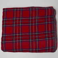 Red Plaid Flannel Woven Fabric - 44" x 140"