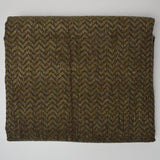 Green Chevron Textured Chenille Upholstery Fabric - 40" x 56"