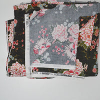 Green + Pink Floral Robert Kaufman Imperial Collection Quilting Weight Woven Fabric - 44" x 78"