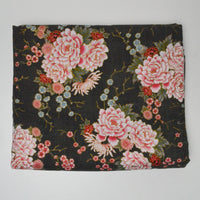 Green + Pink Floral Robert Kaufman Imperial Collection Quilting Weight Woven Fabric - 44" x 78"