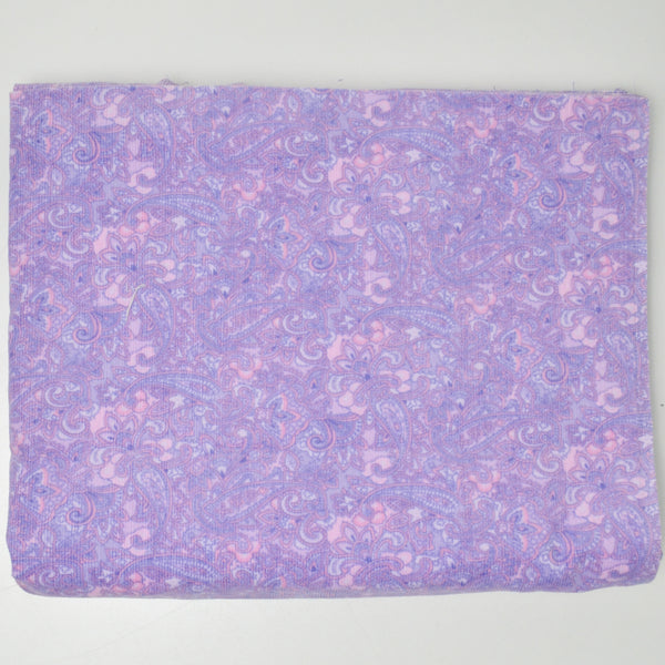 Purple Paisley Corduroy Fabric - 42" x 92"