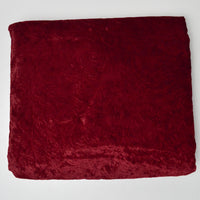 Dark Red Embossed Pattern Velvet Fabric - 46" x 112"