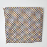 Orange + White Shadow Grid Print Gray Quilting Cotton Fabric - 44" x 96"