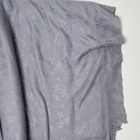 Subtle Silver Floral Gray Knit Fabric - 64" x 116"