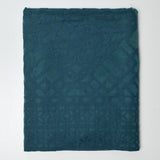 Dark Teal Burnout Knit Fabric - 48" x 64"