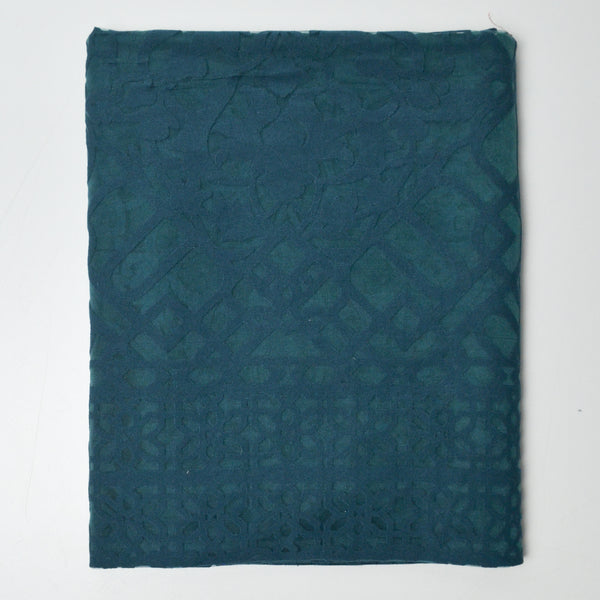 Dark Teal Burnout Knit Fabric - 48" x 64"