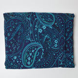 Blue + Teal Paisley Flowy Woven Apparel Fabric - 58" x 88"