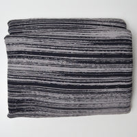 Black + Gray Striped Soft Stretch Knit Fabric - 64" x 140"