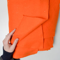 Orange Fleece Fabric with Paint Stain - 56" x 58"