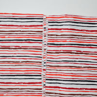 Red + Black Striped Quilting Weight Fabric - 37" x 44"